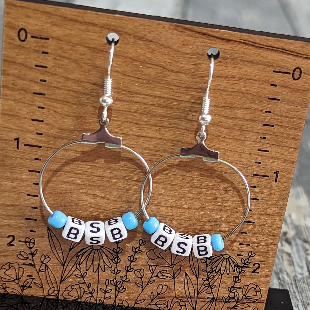 3 for $6 Item: Backstreet Boys Themed Beaded Earrings NEW! - Picture 2 of 3